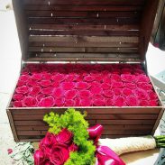 صندوقچه چوبی گل رز