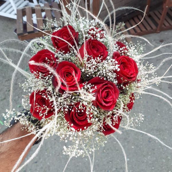 خرید آنلاین دسته گل رز قرمز عروس برای جشن عروسی خواستگاری و هدیه در تهران از گلفروشی و فروشگاه انلاین شادیچی