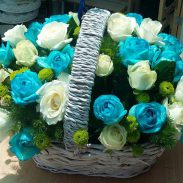 خرید آنلاین و اینترنتی سبد گل دسته دار در تهران از فروشگاه و گلفروشی انلاین شادیچی