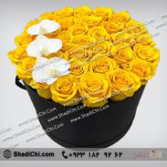 باکس گل رز زرد برای تولد