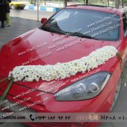 گل آرایی ماشین عروس قرمز