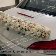 تزئین گل ماشین عروس با رز