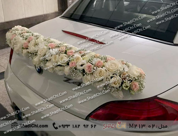 تزئین گل ماشین عروس با رز