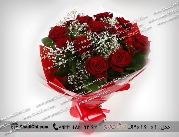 دسته گل رز قرمز برای ولنتاین با قیمت ارزان