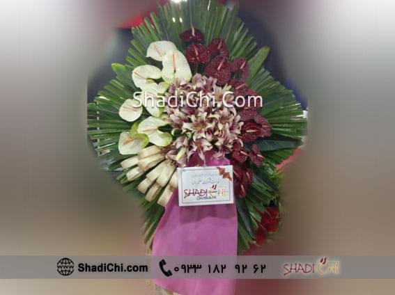 تاج گل تبریک یک طبقه